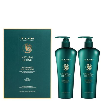 Професионален комплект за обем от корена и плътност на тънка коса T-LAB Professional Natural Lifting Hair Duo Set 2х300ml