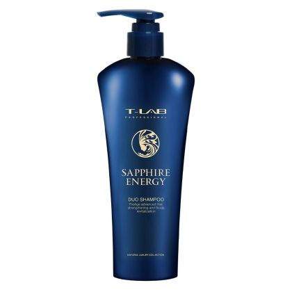 Укрепващ шампоан против накъсване за слаба и изтощена коса T-LAB Professional Sapphire Energy Duo Shampoo 300ml
