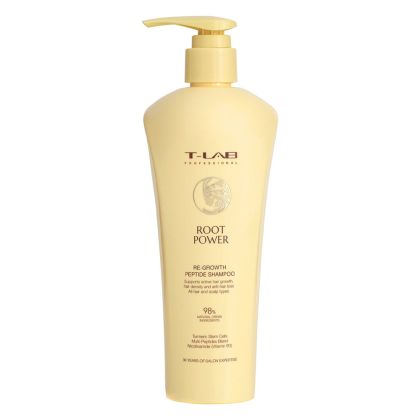 Укрепващ пептиден шампоан за слаба и изтъняваща коса T-LAB Professional Root Power Re-Growth Peptide Shampoo 300ml