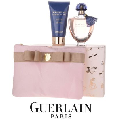 Дамски комплект Guerlain Shalimar Parfum Initial EDP 100 ml + лосион за тяло 75 ml + несесер