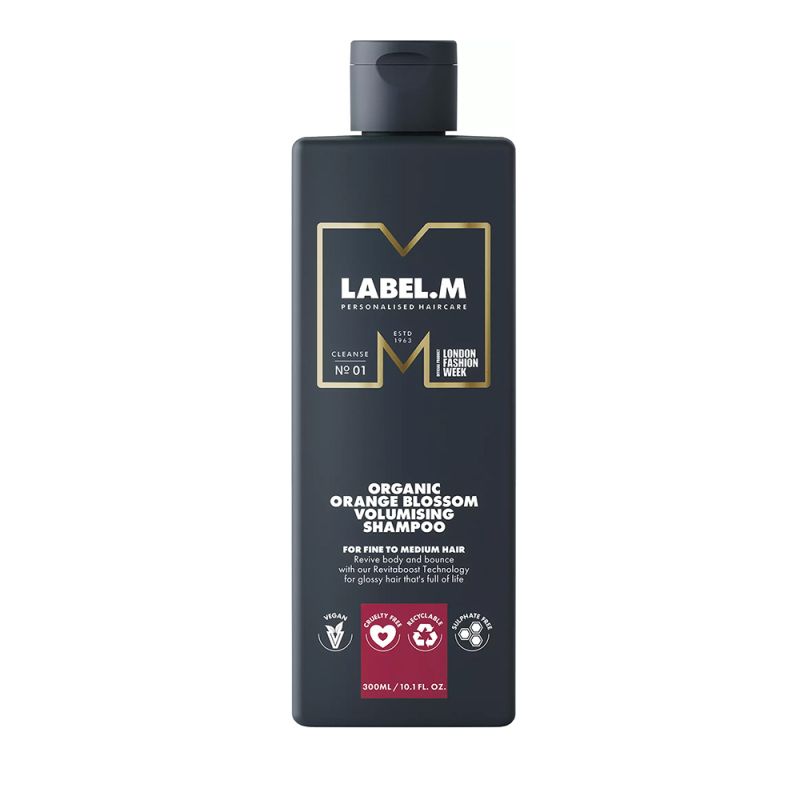 Органичен шампоан за обем и копринена коса с цвят от портокал label.m 