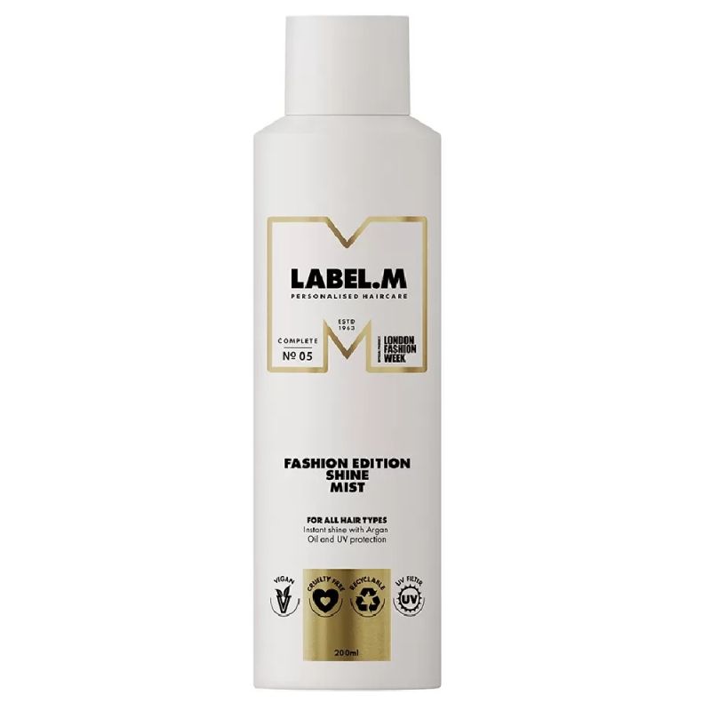 Спрей за блясък с UV защита с арганово масло label.m Fashion Edition 