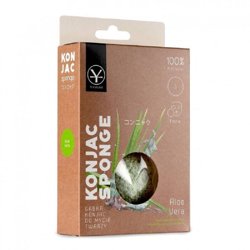 Гъба Konjac за измиване на лице с Алое Вера Yasumi Clean & Green Konja