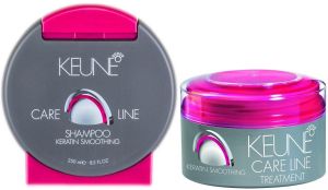 Комплект подхранващи шампоан и маска с активен кератин Keune Keratin 250+200мл