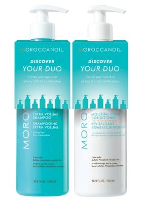 Комплект хидратиращ шампоан и балсам за богат обем Moroccanoil 500+500мл