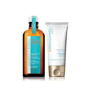 ПРОМО Комплект от 2 продукта с арганово масло за фина или изсветлена коса Moroccanoil Soften&Shine Duo Light Kit 