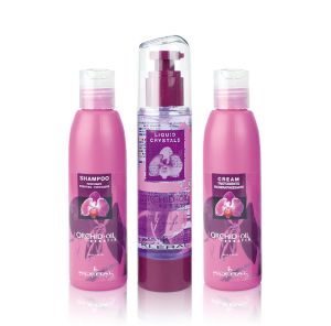 Комплект за път за много суха коса с кератин Kleral Orchid Keratin Travel Kit 3x150ml