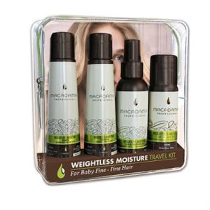 Комплект за път от 6 части в стилен несесер Macadamia Natural
