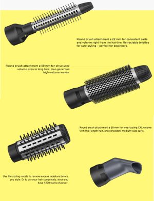 Четка за коса с горещ въздух 1200W Carrera Hot Air Brush № 535