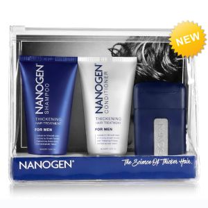 Уплътняващ косата комплект за път за мъже Nanogen Travel Size Healthy Hair Set