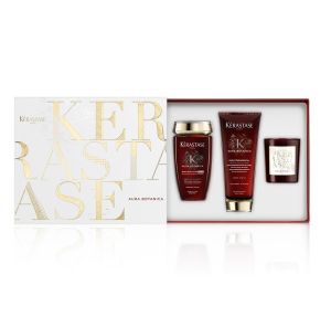 Луксозен комплект за блясък и жизненост с подарък свещ Kerastase Aura Botanica