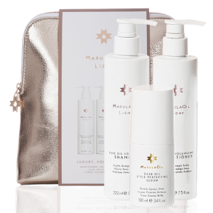 ПРОМО с чанта! Луксозен комплект за тънка коса и обем Paul Mitchell Marula Oil Light Gift Set