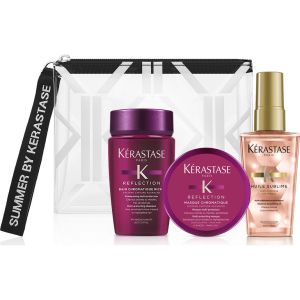 Комплект за боядисана коса за път - шампоан, маска и еликсир Kerastase Reflection Travel Kit