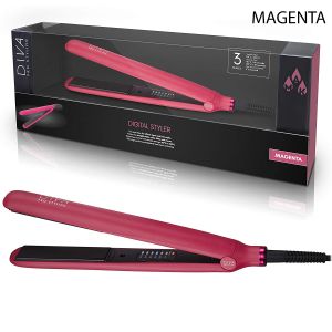Професионална преса с керамични плочи и инфузирани масла DIVA Pro Hair Straightener Wide Digital Styler