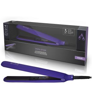 Професионална преса с керамични плочи и инфузирани масла DIVA Pro Hair Straightener Wide Digital Styler