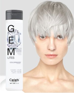Оцветяващ шампоан за руса, червена и кестенява коса Celeb Gem Lites Colorwash 244ml