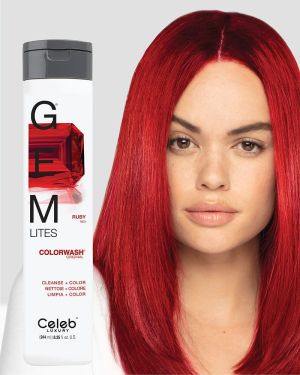 Оцветяващ шампоан за руса, червена и кестенява коса Celeb Gem Lites Colorwash 244ml