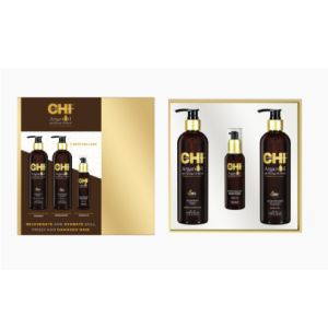 Лимитиран коледен подхранващ комплект за суха и увредена коса CHI Argan Holiday set