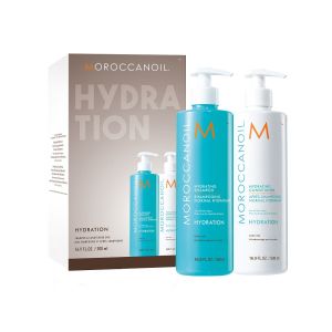 Комплект шампоан и балсам за хидратиране на всеки тип коса Moroccanoil Hydra Duo 2x500ml