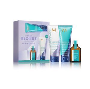 С ПОДАРЪК Тониращ шампоан и балсам за руса коса Moroccanoil Color Care Ultimate Blonde Kit