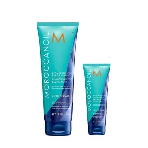 С ПОДАРЪК Тониращ шампоан за руса коса Moroccanoil Color Care Blonde Perfecting Purple Shampoo 200ml 