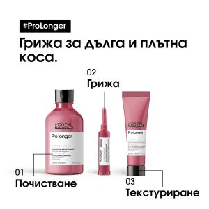 Уплътняващ комплект от шампоан и балсам за увредени краища Loreal Professionnel SE Pro Longer DUO