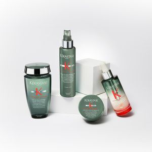 Комплект против косопад за тънка коса и мазни корени за мъже Kerastase Genesis Homme Fortifiant Set