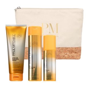 Комплект Слънцезащита за всеки тип коса Paul Mitchell Sun Trio с подарък несесер