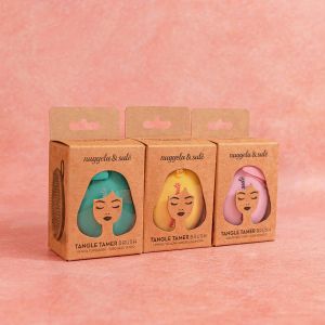 Иновативна четка за лесно разресване на косата NuggelaSule Tangle Tamer Brush Pink