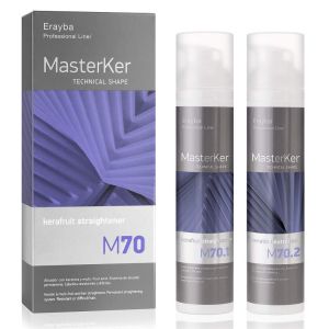 Кератинова терапия за трайно изправяне на косата с мулти-плодова киселина Erayba MasterKer M70 2 x 100 ml