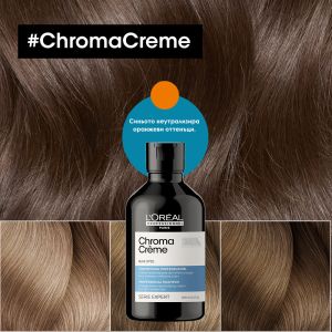 Неутрализиращ шампоан за кестенява коса Loreal Professionnel Chroma Crème Blue Shampoo 300 ml