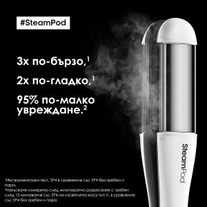Преса за коса с пара LOreal Professionnel SteamPod 4.0 за изправяне и терапии