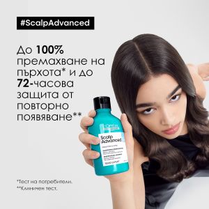 Почистващ шампоан против пърхот Loreal Professionnel Scalp Advanced Anti-Dandruff Dermo-Clarifier Shampoo 300ml