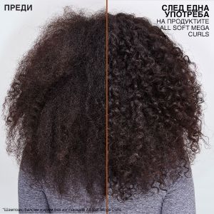 Интензивно хидратиращ шампоан за суха и изтощена къдрава коса REDKEN All Soft Mega Curls Shampoo 300ml