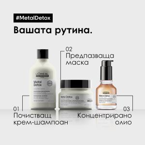  Олио за запзване на цвета, против накъсване Loreal Professionnel Metal Detox Anti-Deposit Protector Concentrated Oil 50ml