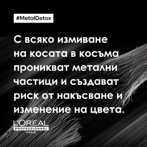 Лимитирана подаръчна кутия за предпазване на цвета на боядисаната коса Loreal Professionnel Metal Detox 