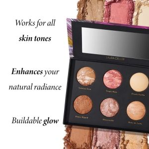 Палитра за лице от руж, хайлайтър и бронзант Laura Geller Cheek to Chic Tropical Glow Face Palette