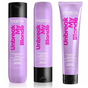Възобновяващ комплект за слаба и обезцветена коса Matrix TR Unbreak My Blonde Trio 