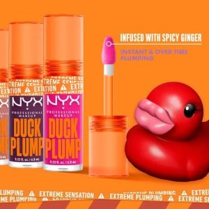 Гланц за устни с пикантен джинджифил с цвят и много блясък NYX Professional Makeup Duck Plump High Pigment Lip Gloss