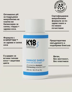 Комплект от шампоан, балсам и олио за молекулярно възстановяване и защита от увреждане K18 Damage Shield Kit