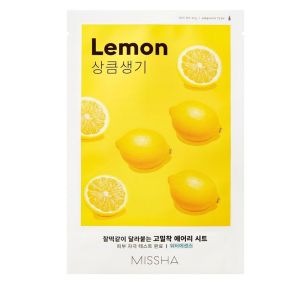Освежаваща шийт маска с екстракт от лимон за сияйна и тонизирана кожа Missha Airy Fit Sheet Mask - Lemon 19g