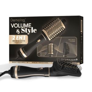 2 в 1 четка за издухване и обем с керамично и турмалиново покритие Demeliss Air Brush Volume & Style