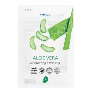 Успокояваща веган лист маска с алое вера STAY Well Vegan Sheet Mask - ALOE