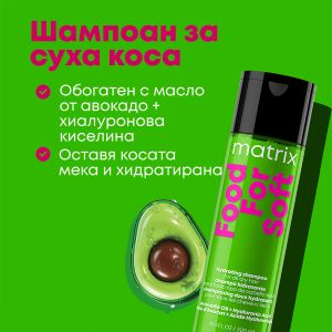 Лимитирана празнична кутия от шампоан и балсам за хидратиране на суха коса Matrix Food For Soft Hydrating 2х300мл