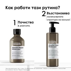 Шампоан и серум за увредена плътна коса Loreal Professionnel Absolut Repair Molecular Kit 2024