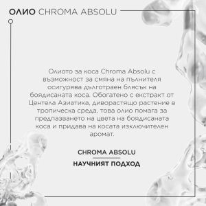 Пълнител за олио за предпазване на цвета и блясък на боядисаната коса с възстановяващо действие Kerastase Chroma Chroma Éclat Radiance Hair Oil Refill 75ml