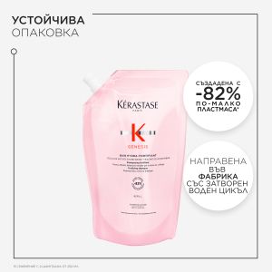 Шампоан пълнител против косопад за тънка коса и мазни корени Kerastase Genesis Bain Hydra-Fortifiant Shampoo Refill 500ml