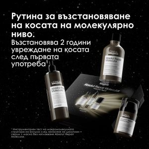 Възстановяваща грижа за увредена коса в лимитирана празнична кутия Loreal Professionnel Absolut Repair Molecular Kit 2025 Meteora