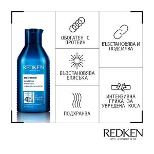 Възстановяваща грижа за силно увредена и стресирана коса REDKEN Extreme Kit 2025