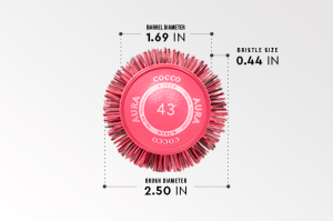 Комплект 4 професионални четки за коса COCCO AURA BRUSH SET розови